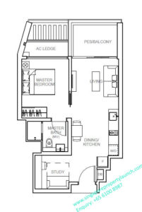 Sophia Hills 1 bedroom + Study Type A7