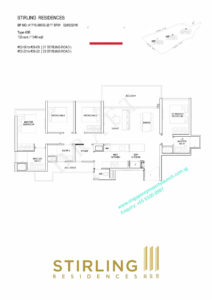Stirling Residences floor plan 4 bedroom