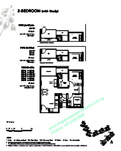 The Jovell floor plan - 2 bedroom + study Type 2+1Pa