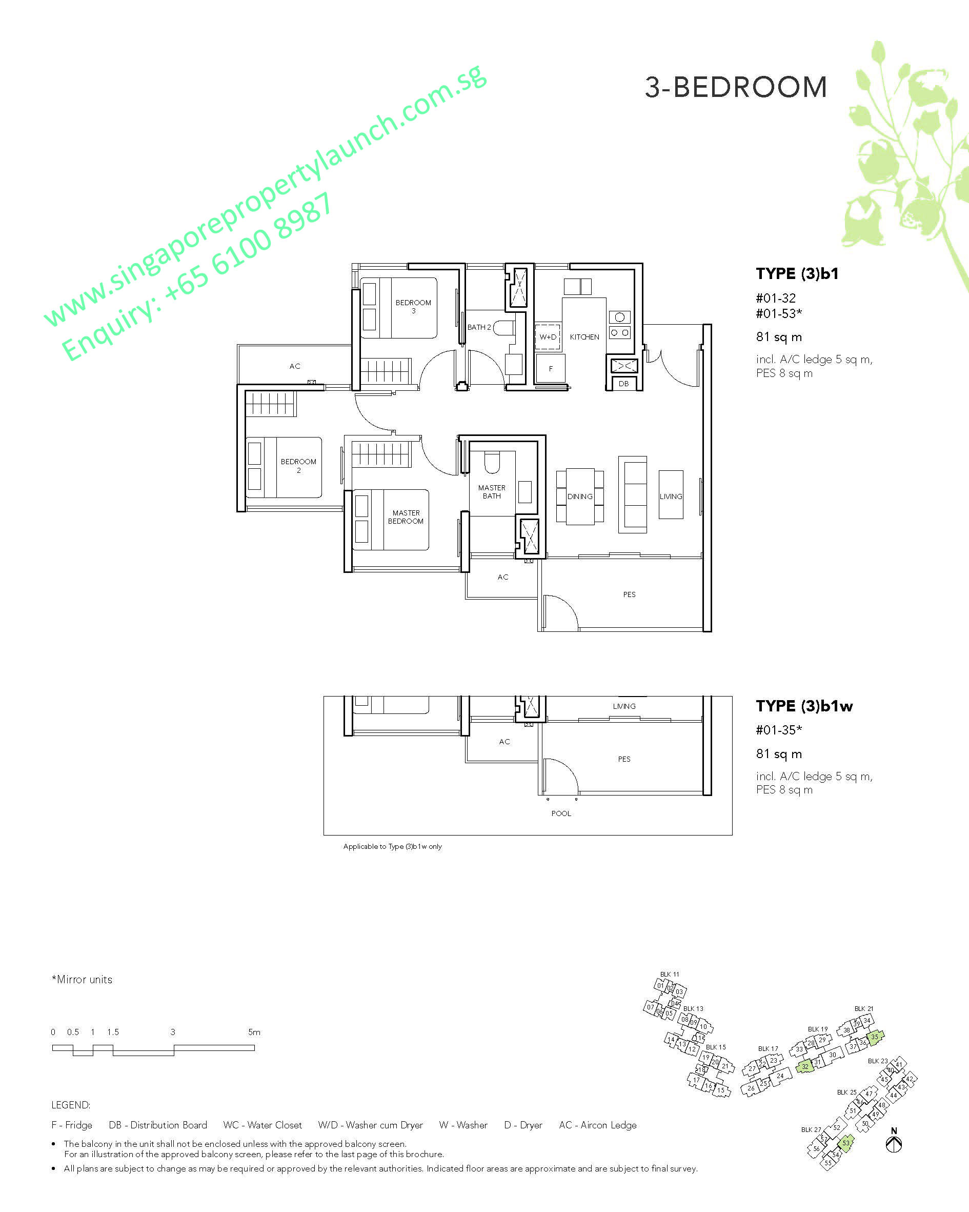 The Jovell floor plan 3 bedroom Type 3b 6100 8987